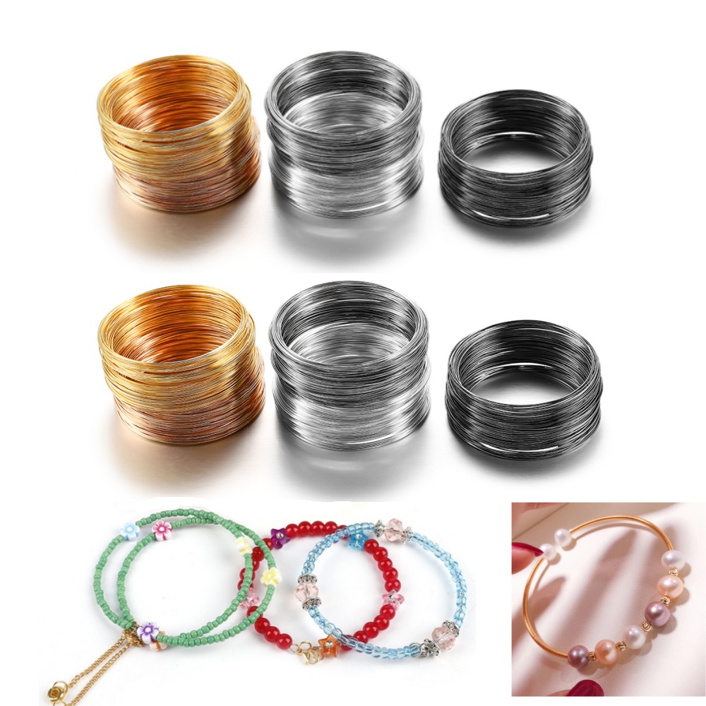 Jewelry Making Yarn - 100 Loops/lot 0.6mm Silver Gold Bronze