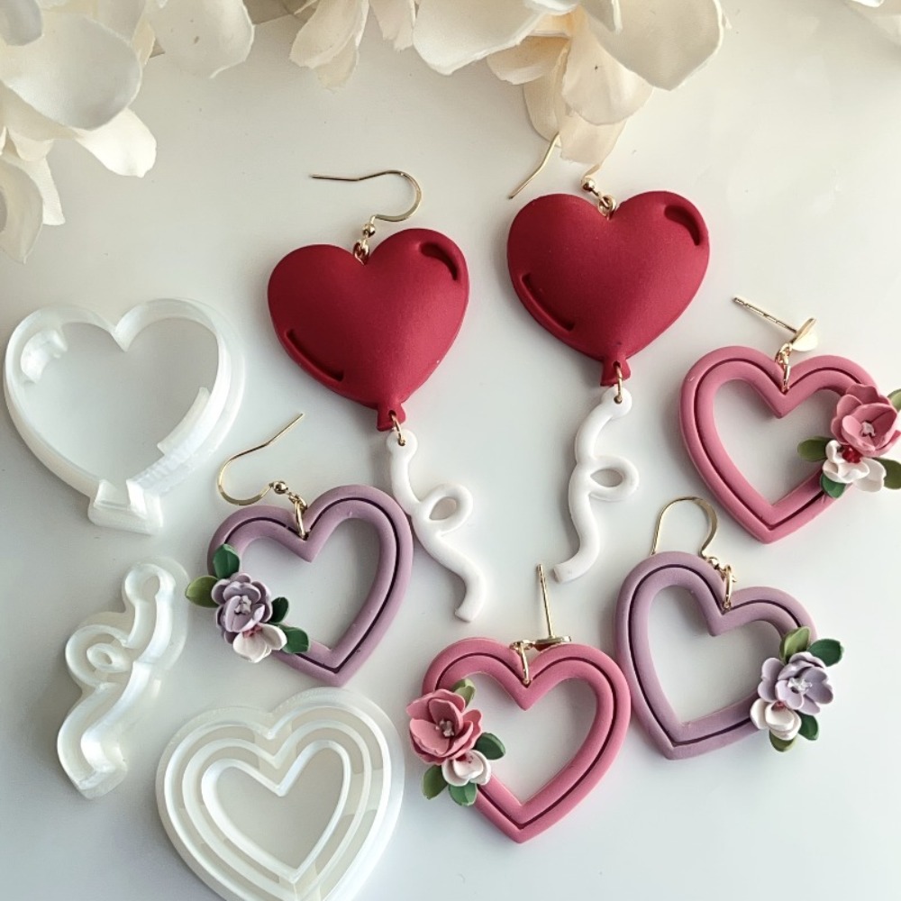 Jewelry Making Tools List - 3Pcs Love Balloon Heart Polymer Clay