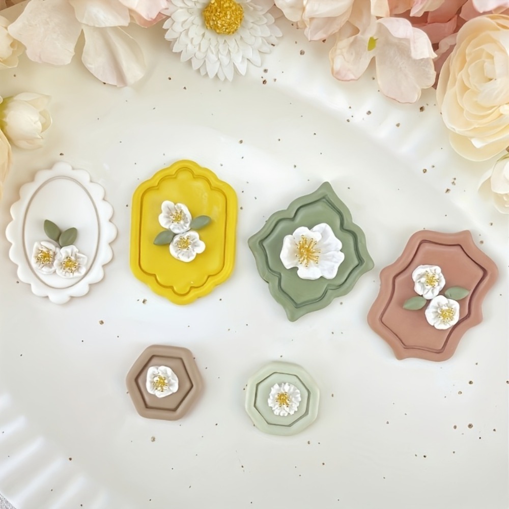 Jewelry Making Tools List - 6pcs Vintage Frame Shape Polymer Clay