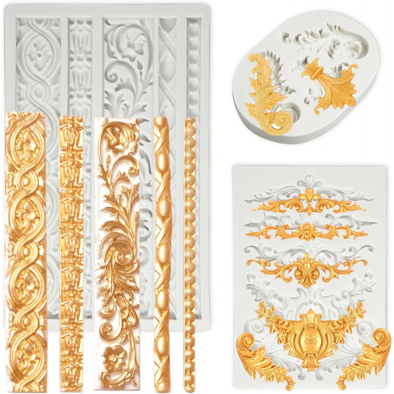 Jewelry Making Mold - 3 Bag Baroque-style silicone mold Roller-type