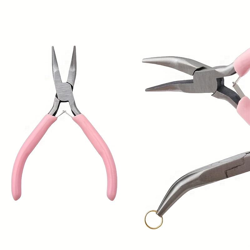 2pcs Curved Mouth Pliers Pink/ - Jewelry Making Pliers 评论和价格