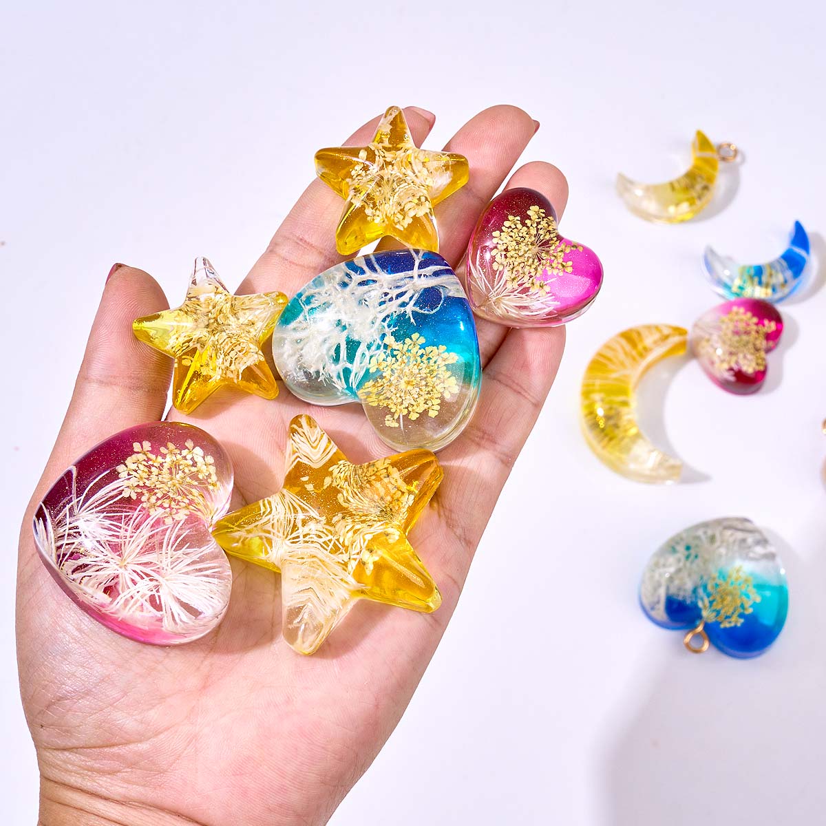 Heart Star Moon Pendant Silico - Jewelry Making Mold 评论和价格