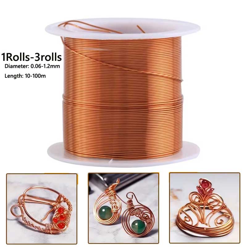 1-3Roll  Soft Copper Wire for  - Jewelry Making Yarn 评论和价格