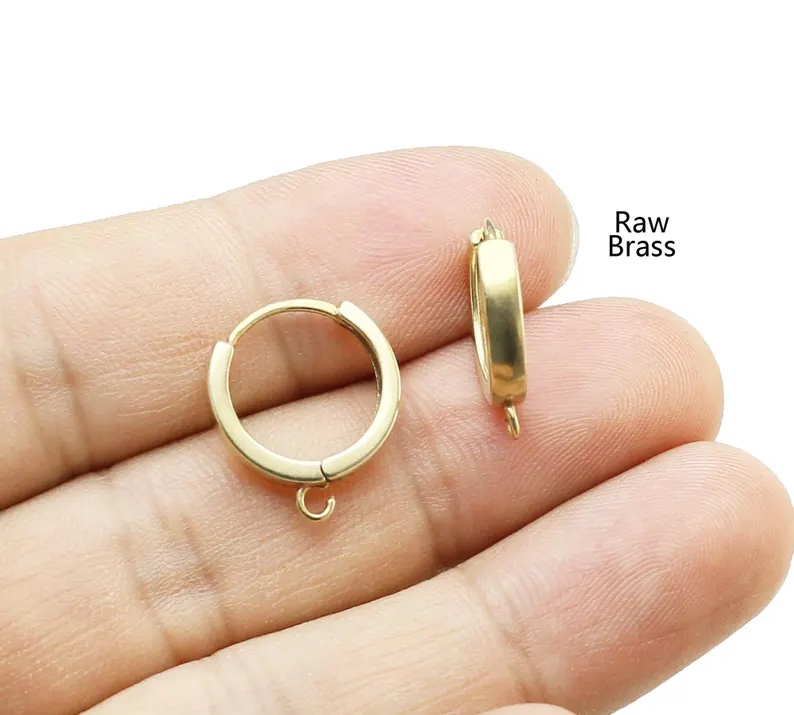 10pcs Brass Ear Hoops, Leverba - Jewelry Making Yarn 评论和价格