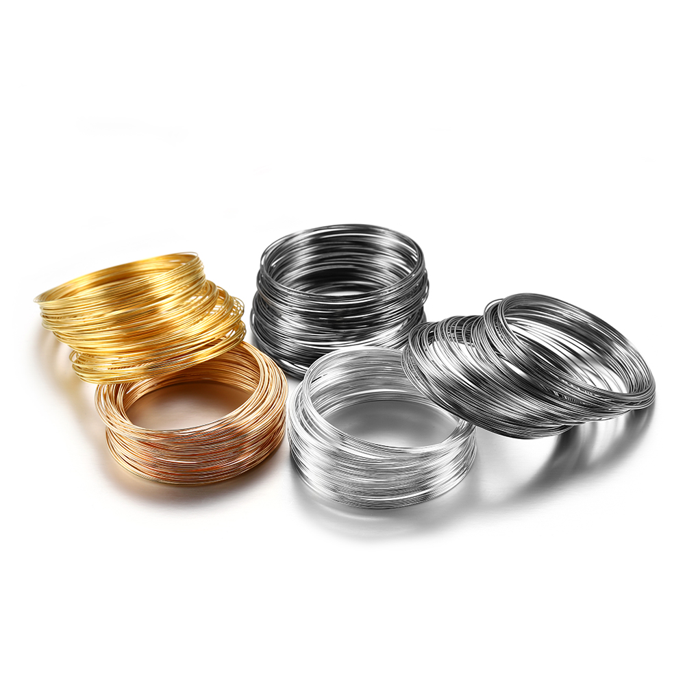 100 Loops/lot 0.6mm Silver Gol - Jewelry Making Yarn 评论和价格