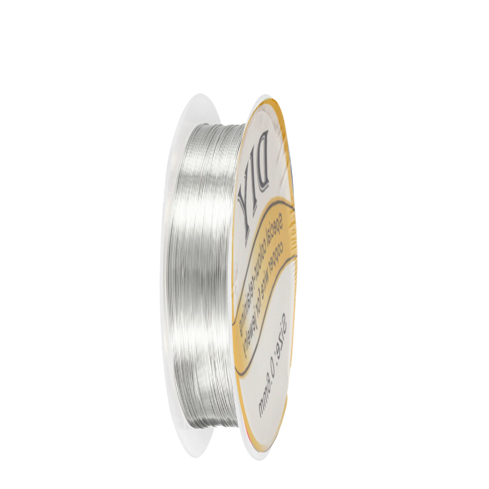 1Roll Silver Copper Wire 0.3/0 - Jewelry Making Yarn 评论和价格