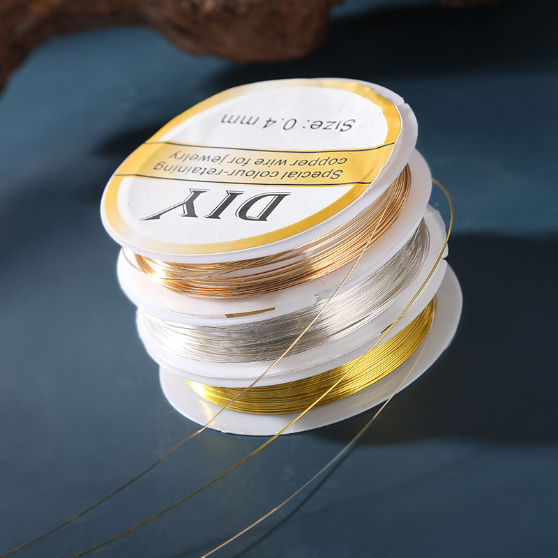 1Roll Silver Copper Wire 0.3/0 - Jewelry Making Yarn 评论和价格