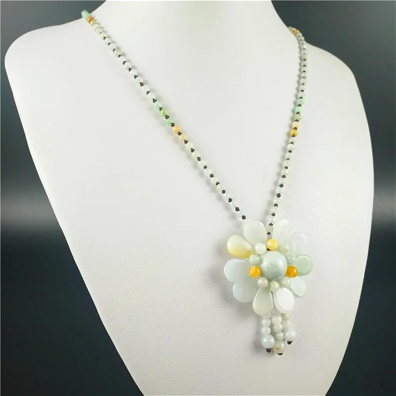 Certified Burmese Jade Sunflow - Jewelry Making With Beads 评论和价格