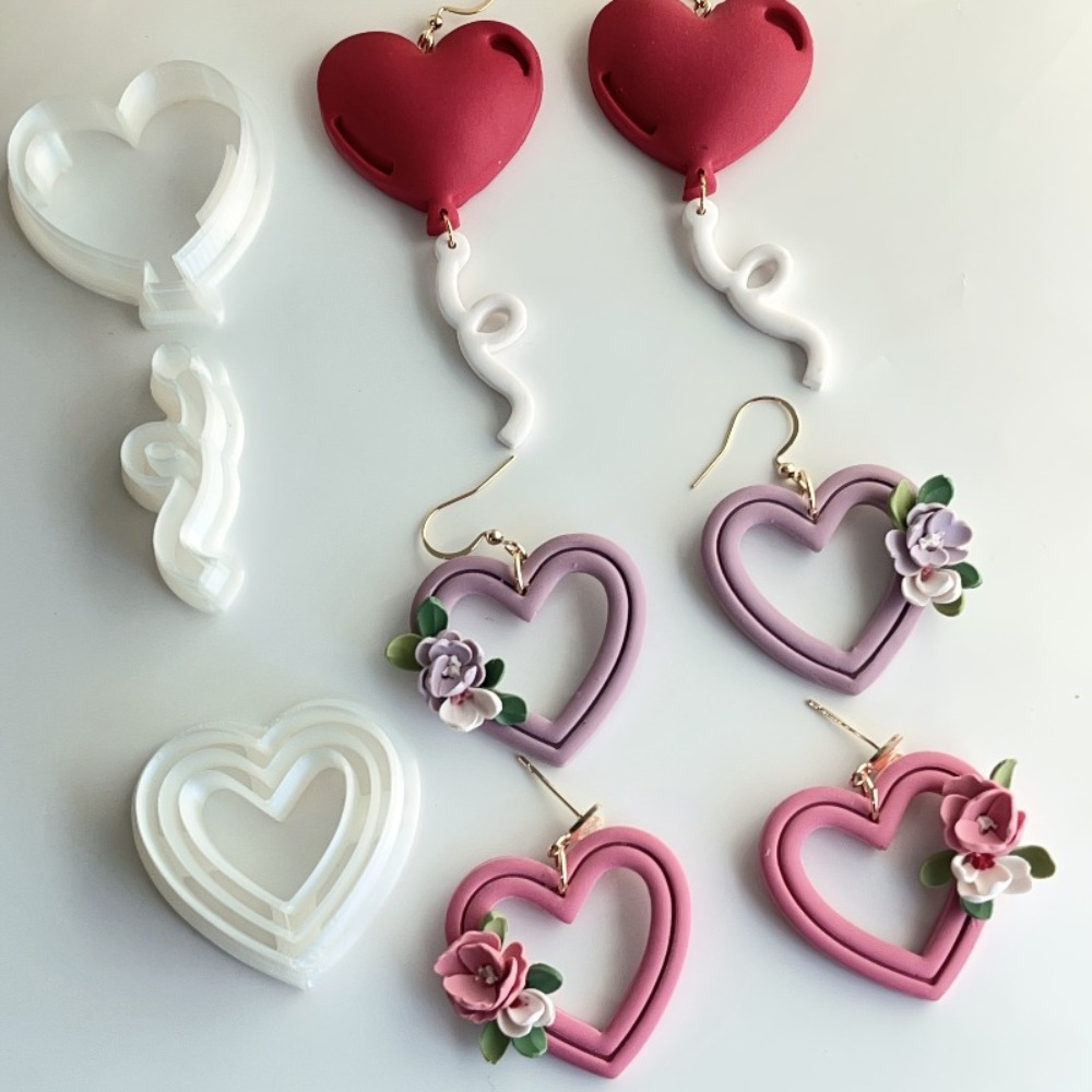 3Pcs Love Balloon Heart Polyme - Jewelry Making Tools List 评论和价格