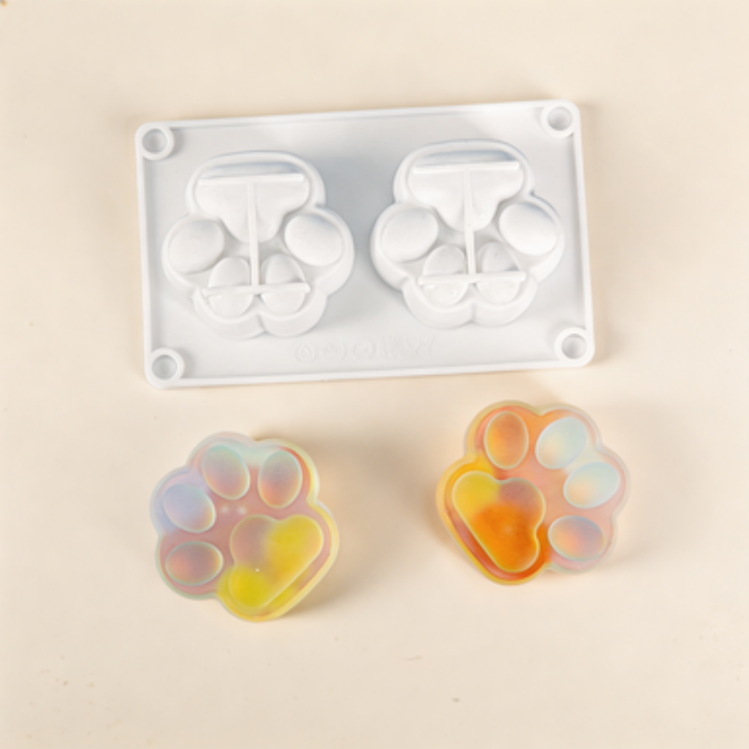 2-connected cat paw silicone m - Jewelry Making Mold 评论和价格