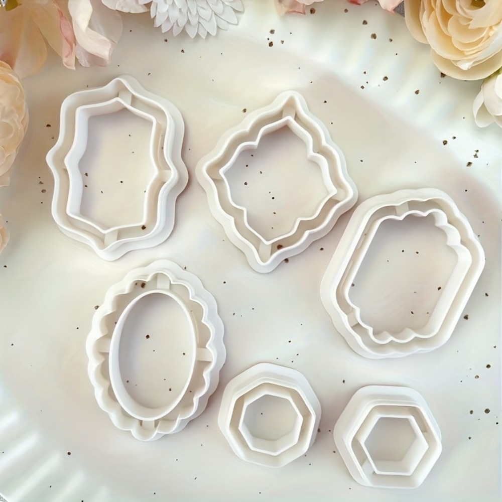 6pcs Vintage  Frame Shape Poly - Jewelry Making Tools List 评论和价格