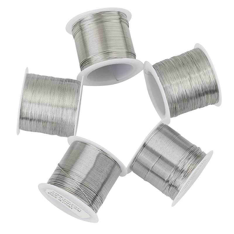 1roll Stainless Steel 0.2 0.3  - Jewelry Making Yarn 评论和价格