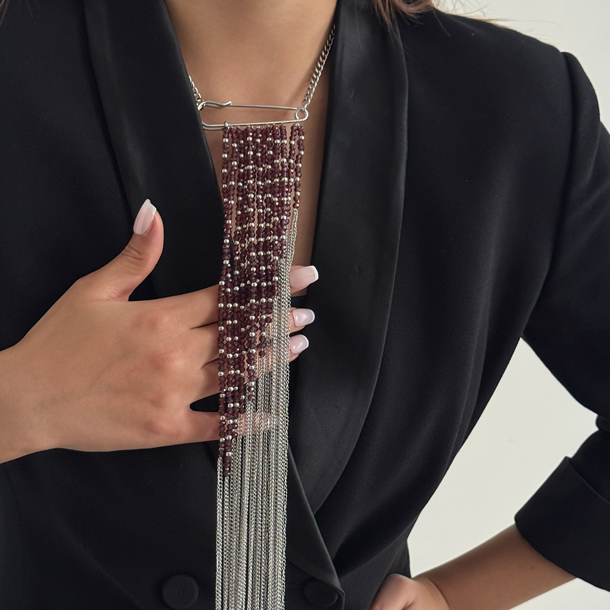 Silver Color Tassel Chain Broo - Jewelry Making For Adults 评论和价格
