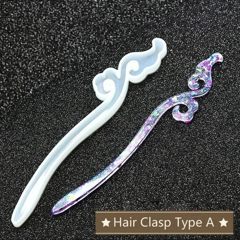 New Transparent Hairpin Silico - Jewelry Making Mold 评论和价格