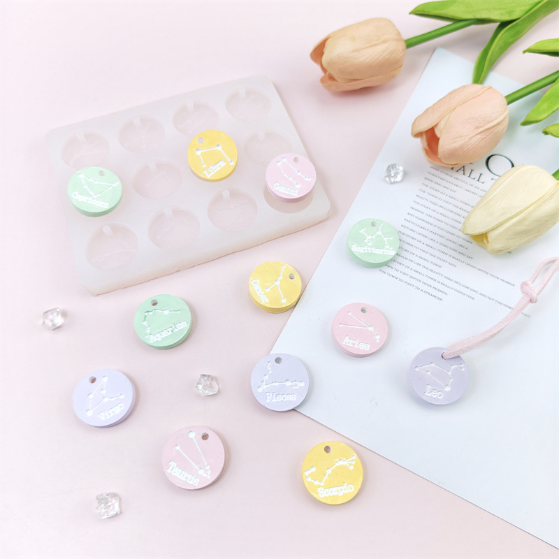 12 Holes Constellation Pendant - Jewelry Making Mold 评论和价格